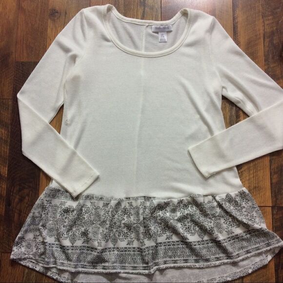 Motherhood Maternity Ruffle Sweater White Small - Picture 1 of 5